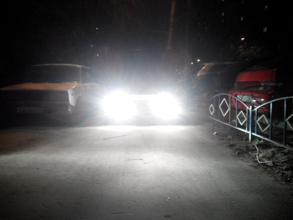 Настройка фар и новые ПТФ в ночи — Lada 21074, 1,7 л, 2006 года ...