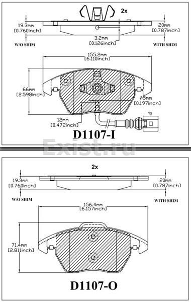 керамические тормозные колодки — Volkswagen Jetta VI, 1,4 л, 2012 года ...