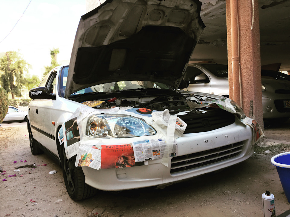 Полировка фар. — Honda Civic (6G), 1,6 л., 2000 года | стайлинг | DRIVE2