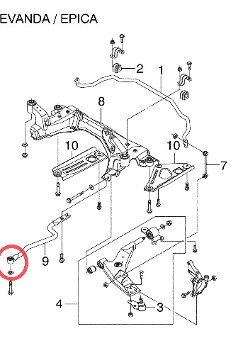 Схема задняя подвеска шевроле эпика схема