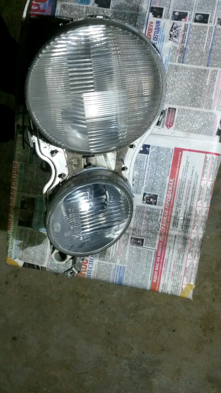 №14 Полировка фар своими руками — Mercedes-Benz E-class (W210), 2,4 л ...