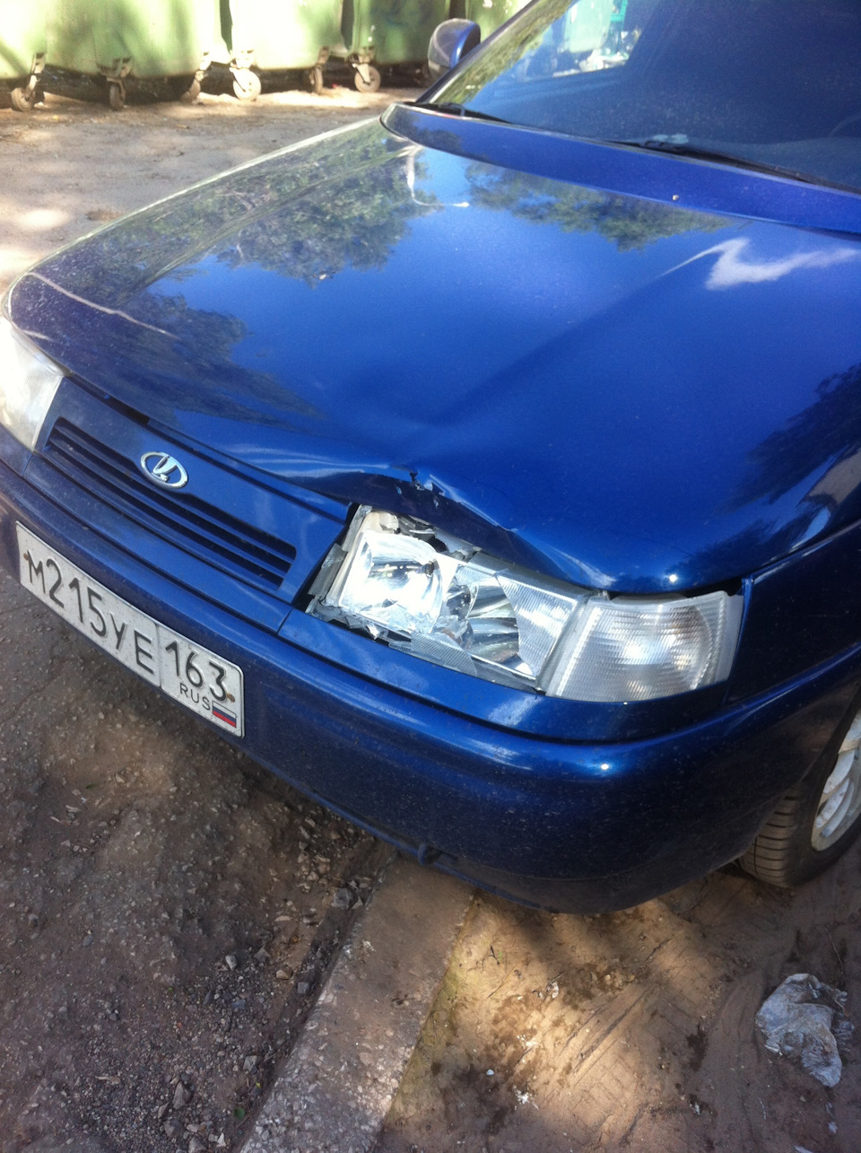 Печаль, беда, ДТП — Lada 21124, 1,6 л, 2007 года | ДТП | DRIVE2