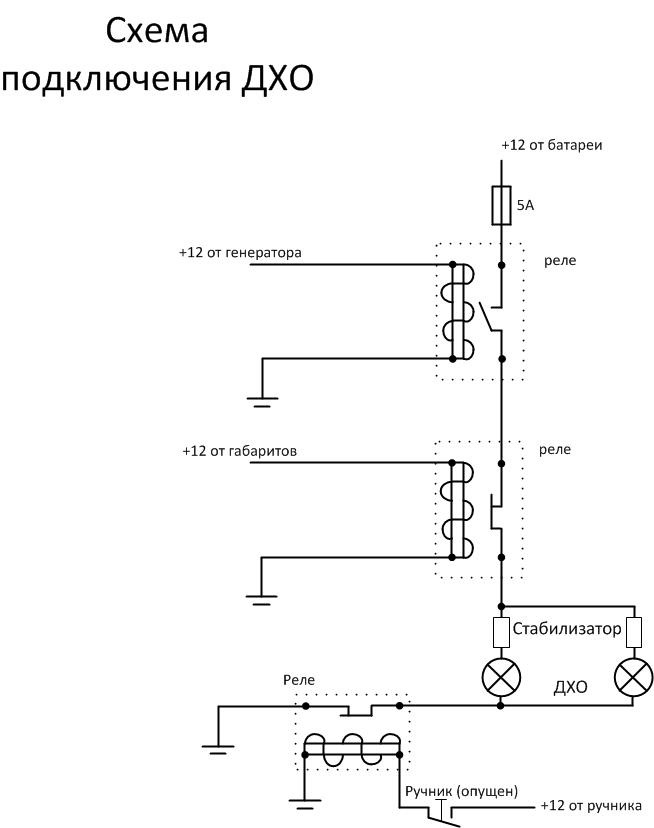 Схема подключения drl 01