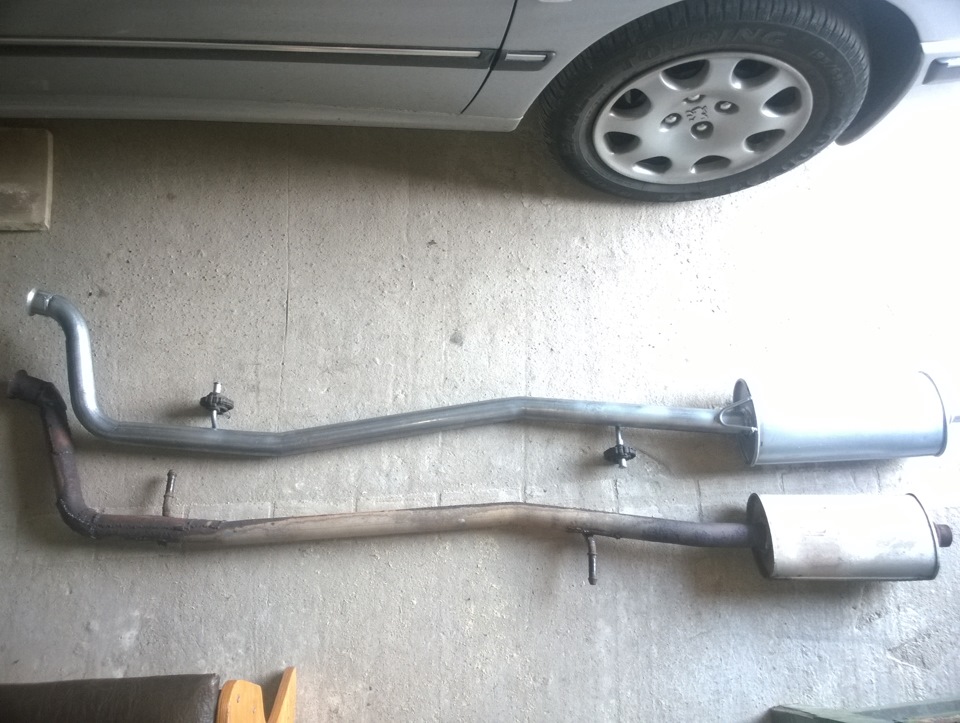 Новый глушитель. — Peugeot 406, 1,8 л, 2000 года | запчасти | DRIVE2
