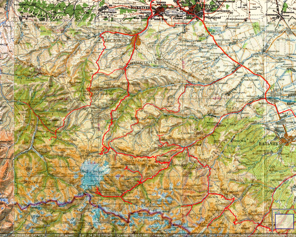 Старая карта кабардино балкарии