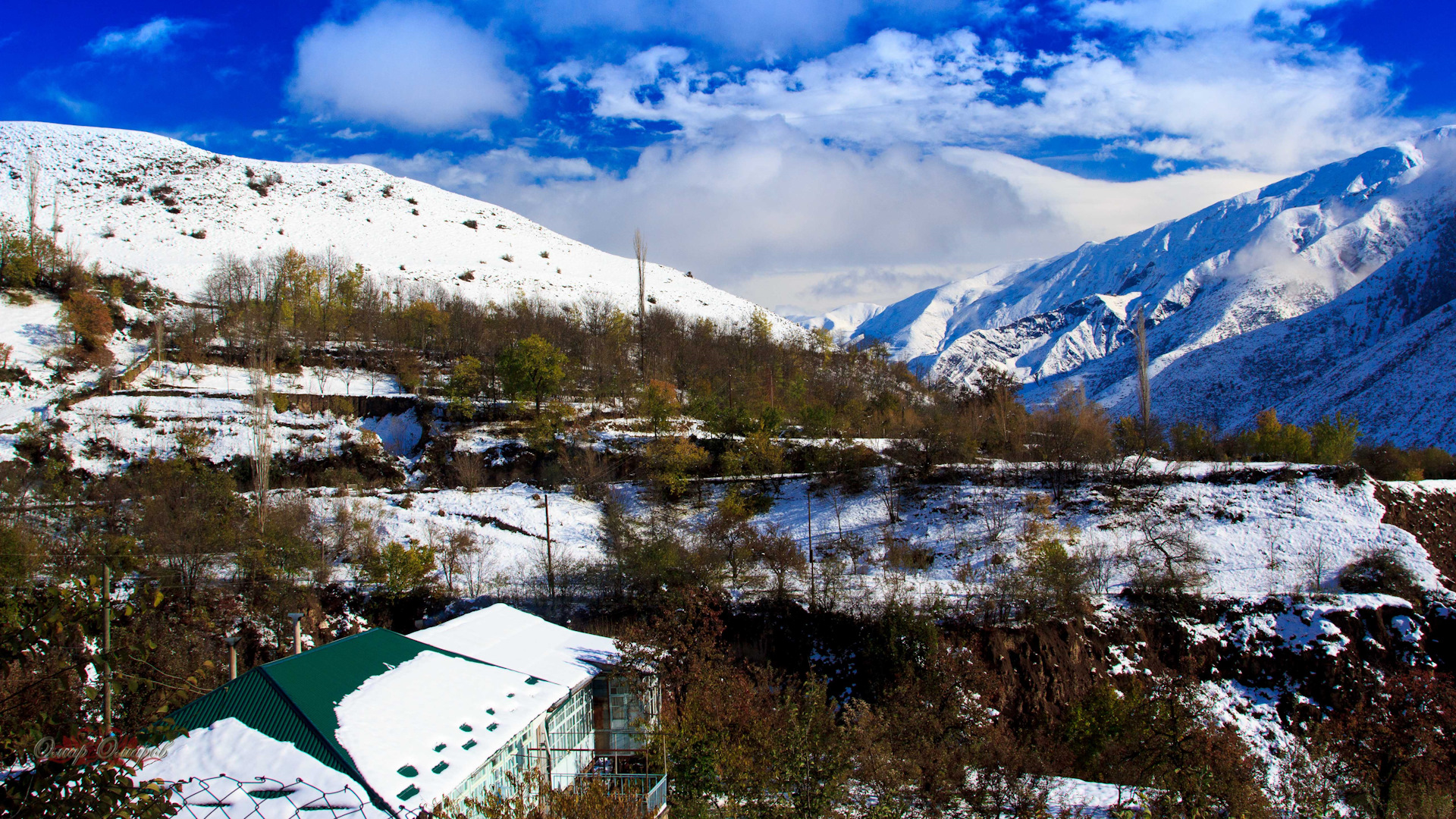 Заснеженные горы Дагестана