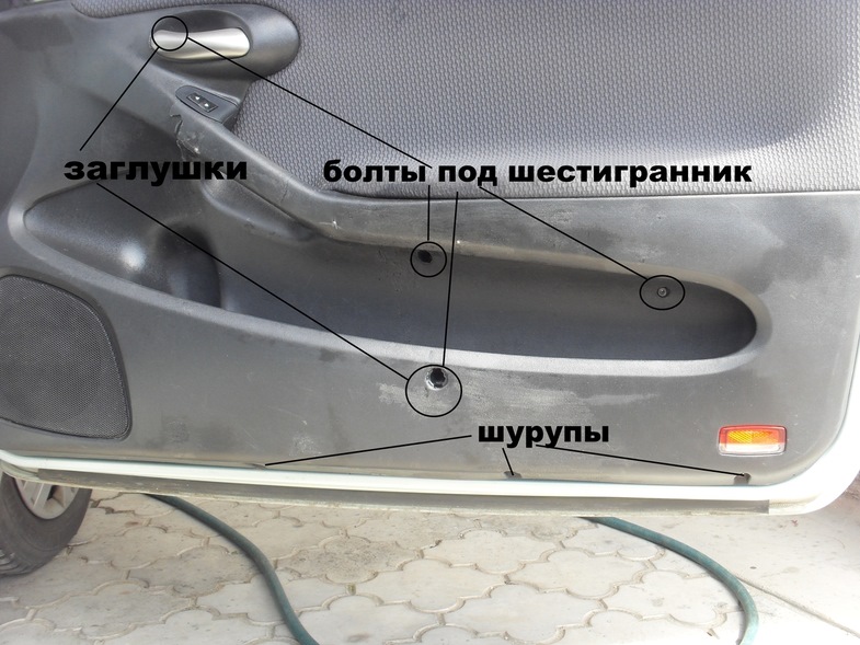 Фиат стило снятие обшивки двери