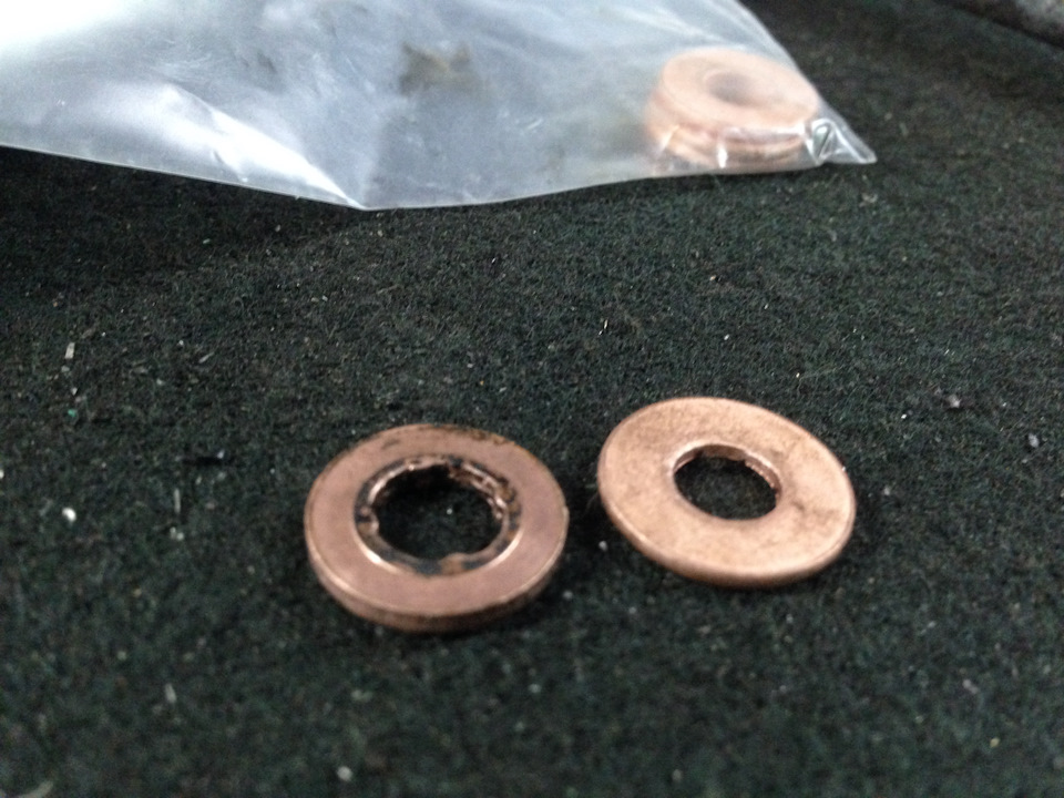 Замена медных шайб под форсункой в Минске качественно