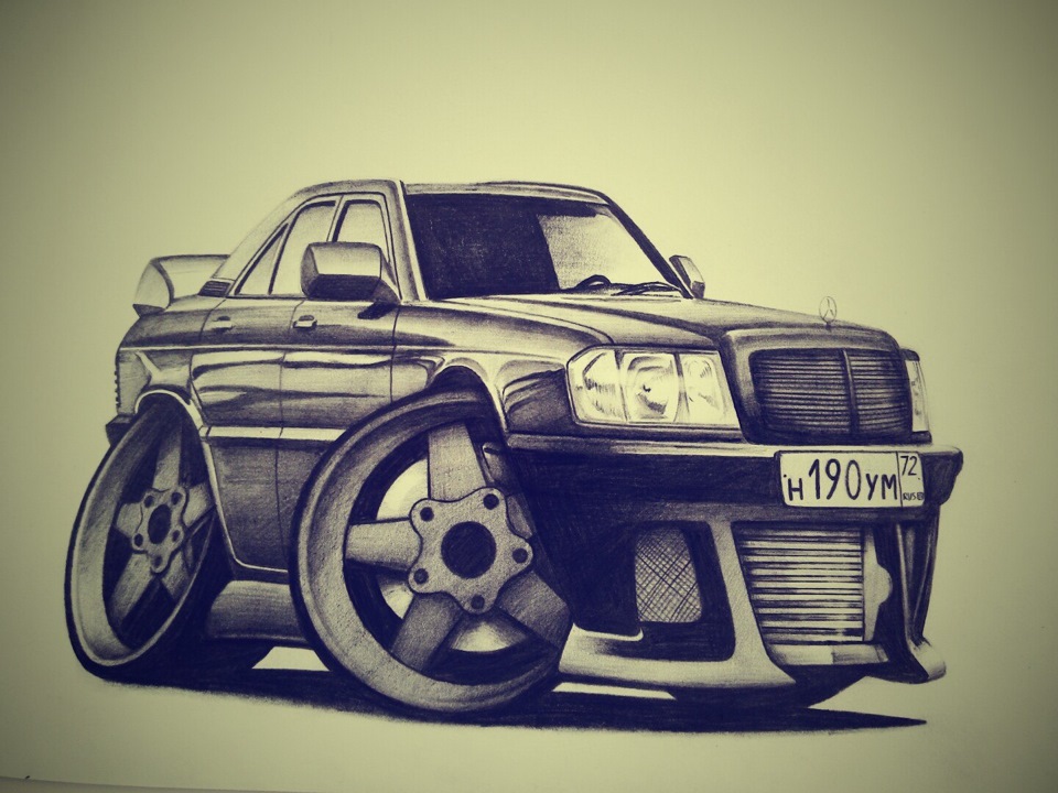 Мерседес w124 рисунок