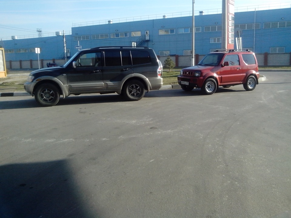 Весна 2014 груженый 4 колеса — Mitsubishi Montero III (V60)