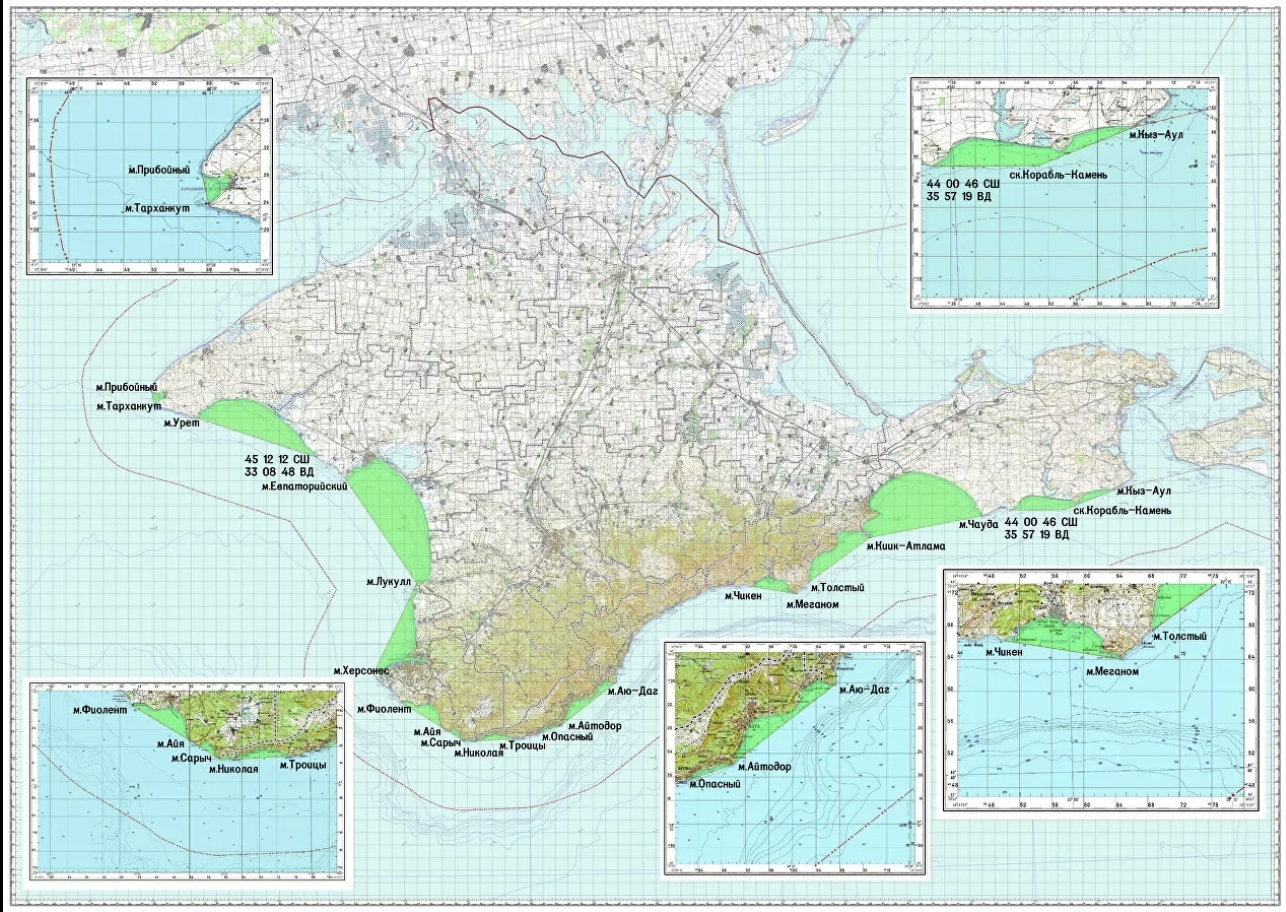 Карта спутник крым 2022