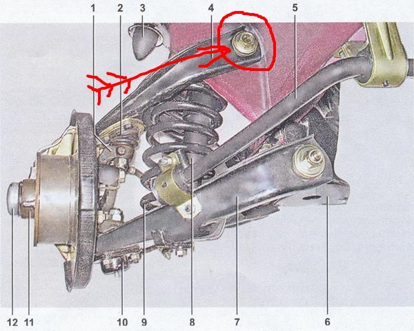 Подвеска ваз 2107 схема с описанием фото Передняя подвеска (стук) - DRIVE2