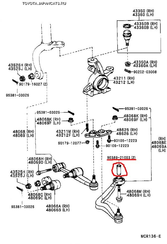 Suspension arm codes 20  strat and some consumables - Toyota Celica 20 L 1998