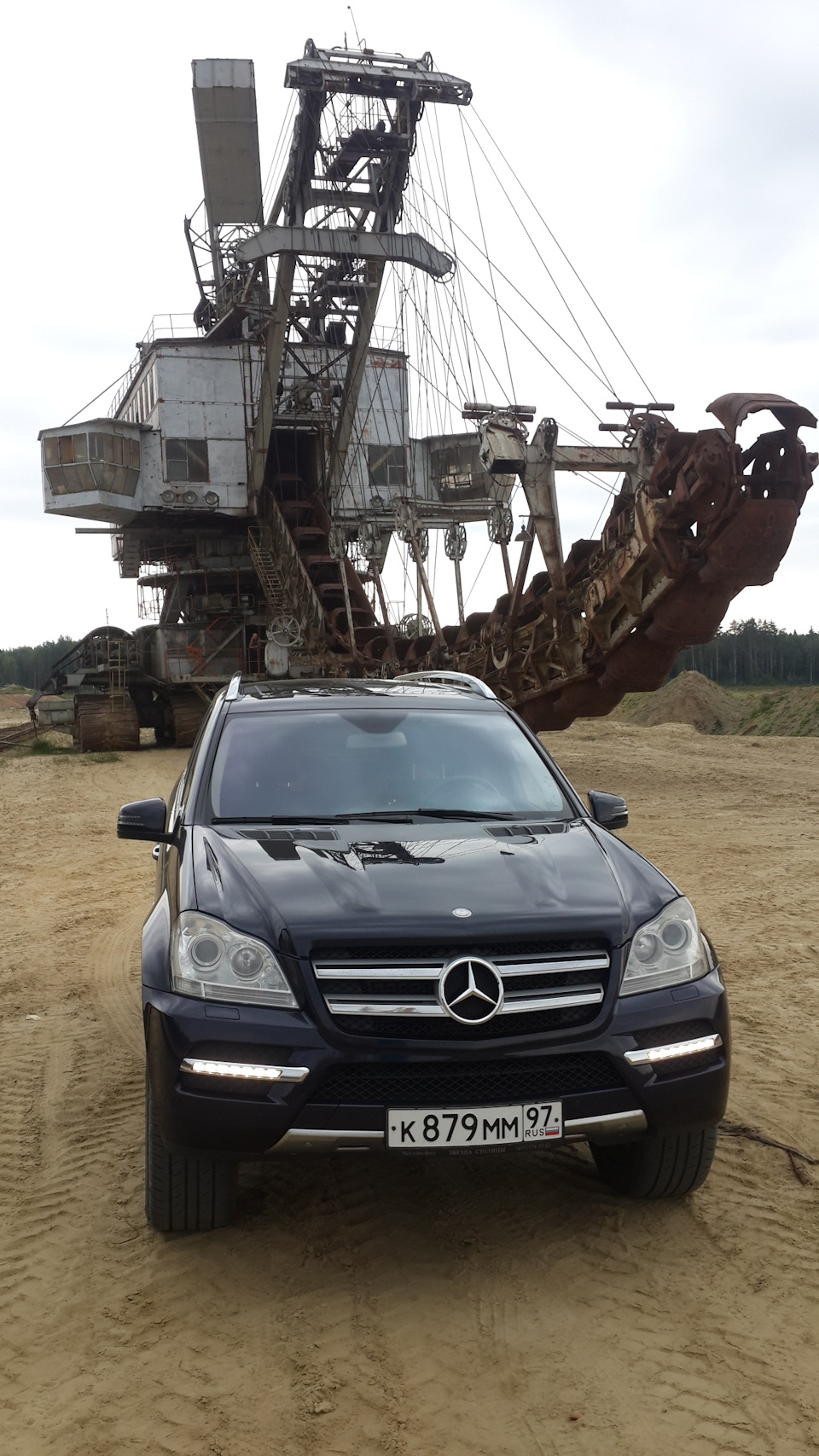 Поездка в Воскресенск смотреть карьерный экскаватор. — Mercedes-Benz  GL-class (X164), 3 л, 2010 года | путешествие | DRIVE2