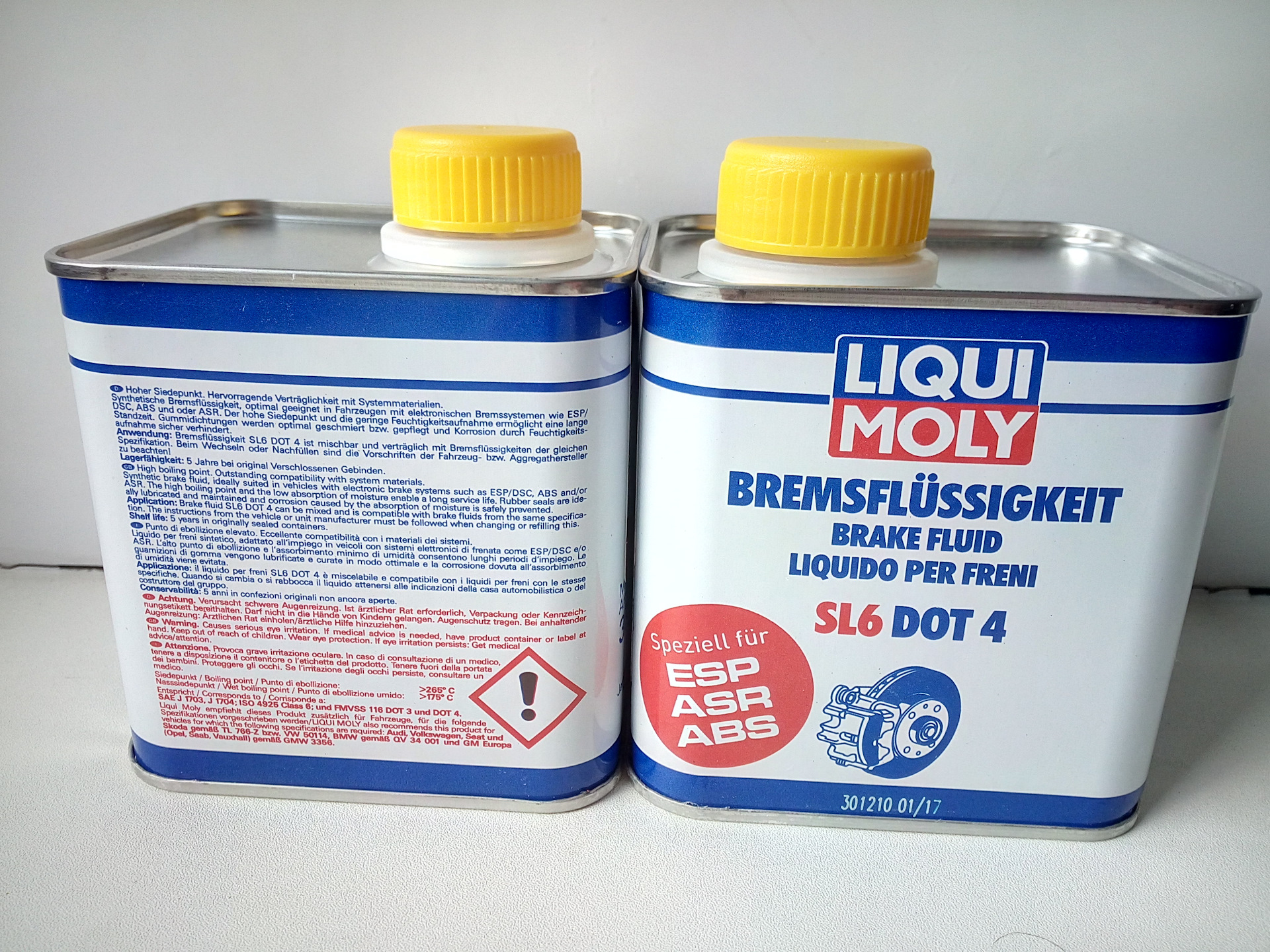 Замена тормозной жидкости на Liqui Moly Bremsenflussigkeit SL6 DOT