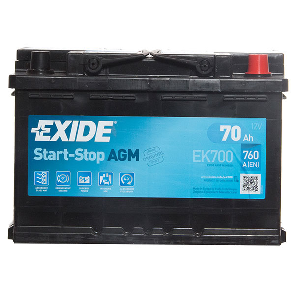 Exide agm 70. Exide ek700. Exide ek700 AGM. Exide AGM 70ah 760a артикул.