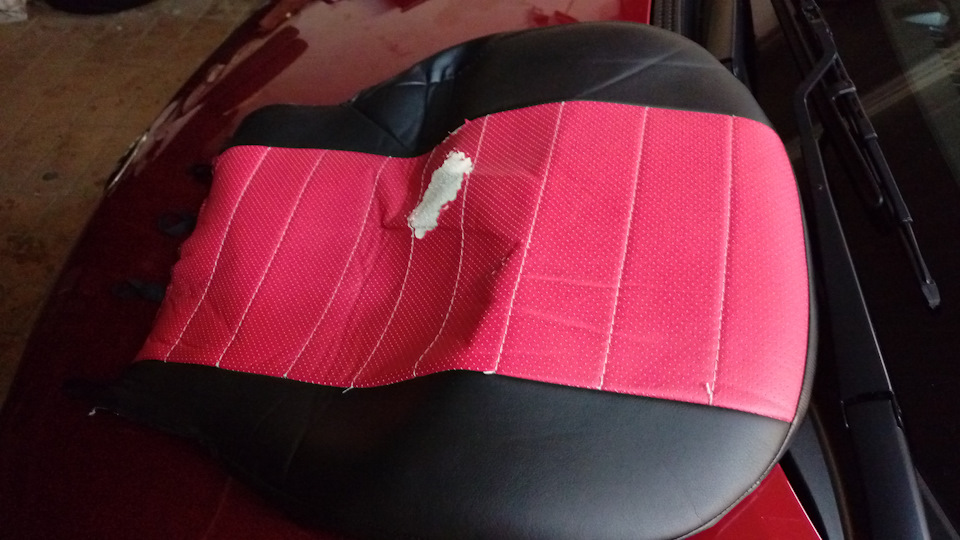 Поменял накидку на водительское сиденье — KIA Rio (3G), 1,6 л, 2014 ...