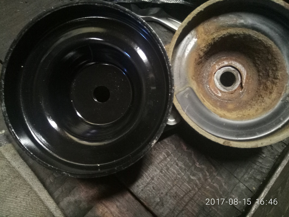 Замена опоры заднего амортизатора. — Subaru Outback (BP), 2,5 л, 2007 ...