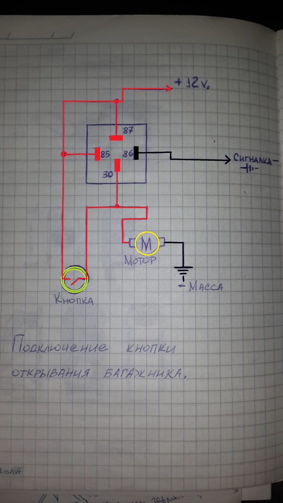 Схема поворотников альфа