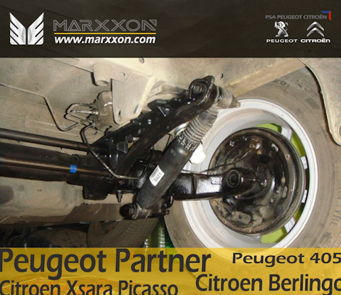 Marxxon Peugeot Partner Complete Rear Axle Already Mounted On A Partner Van After A Peugeot Partner Van Mounted The Marxxon Partner Complete Rear Axle The Customer Very Satisfied With The Perfect Hei