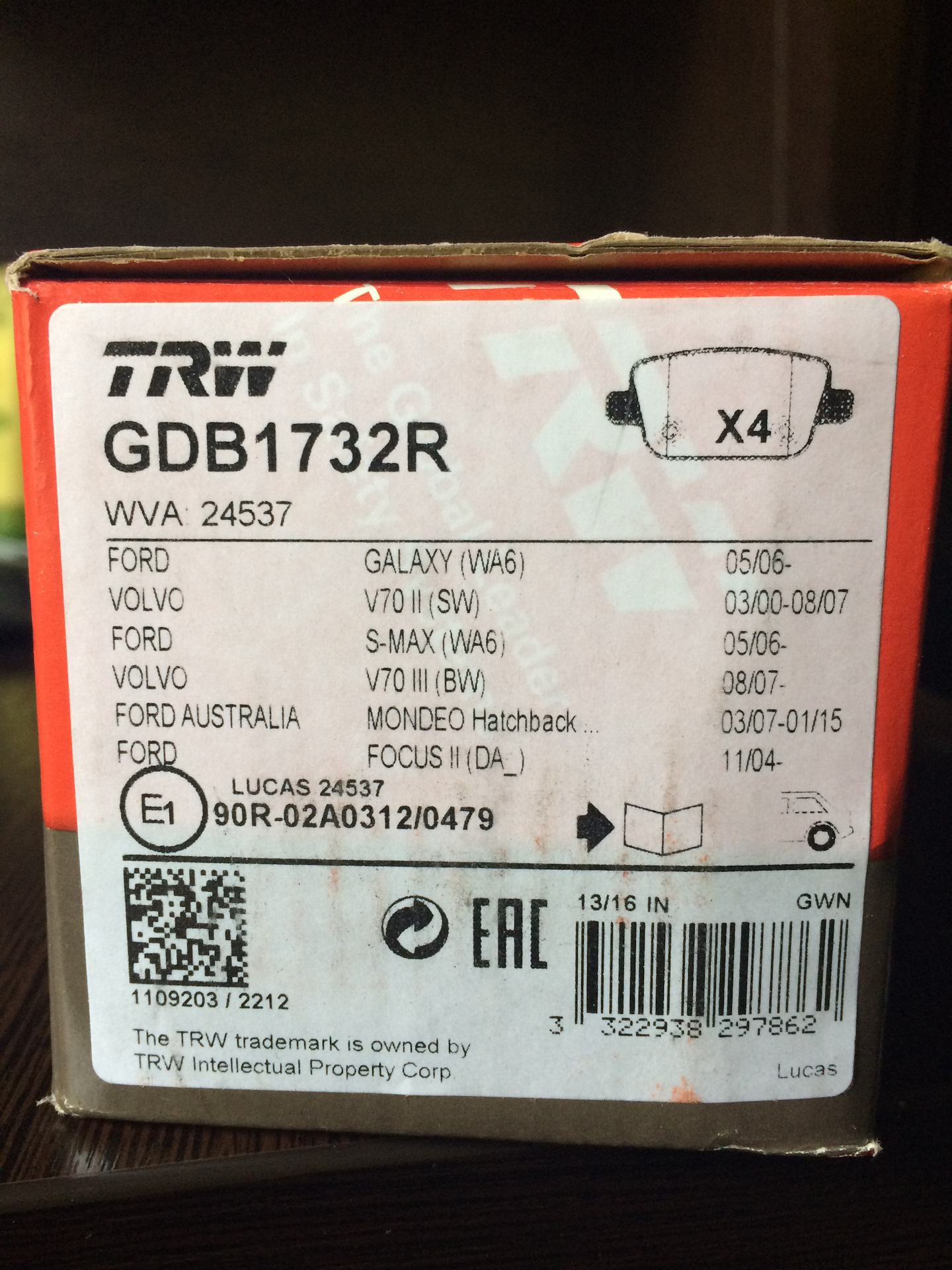 Колодки trw отзывы. TRW gdb1732r. Ford задние TRW gdb1732r. TRW gdb1732 применимость. Gdb1732r применимость.