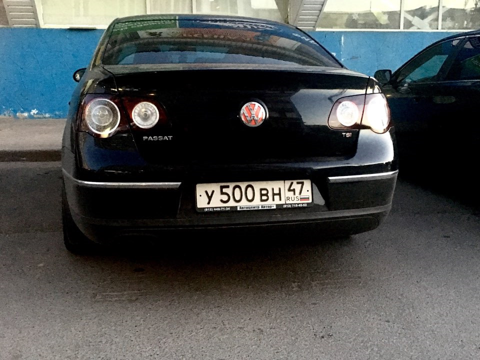 Тонировка задних фонарей черным лаком — Volkswagen Passat B6, 1,8 л ...