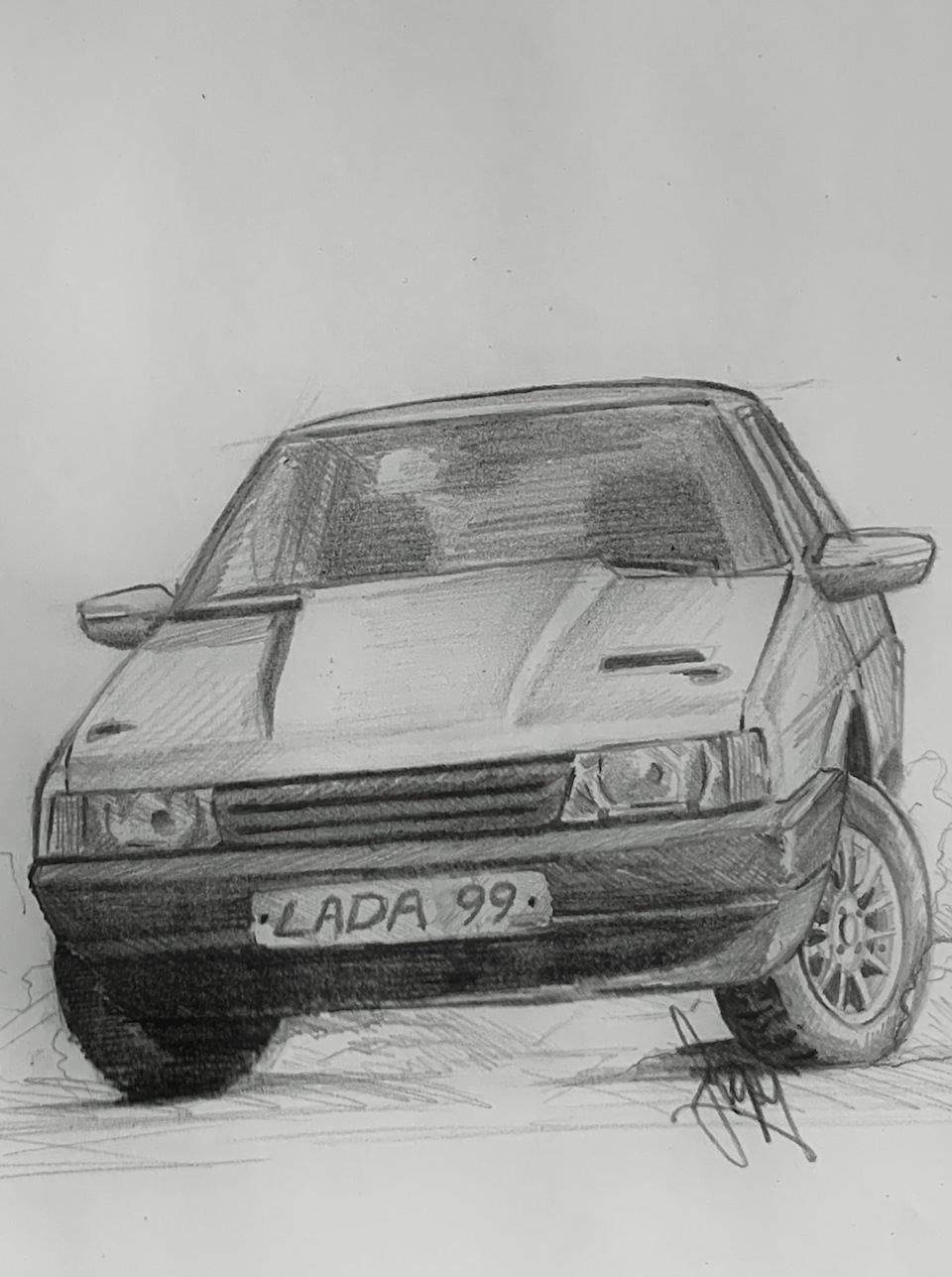 Аэрография ВАЗ 21099 — Lada 21099, 1,5 л, 1997 года | своими руками | DRIVE2