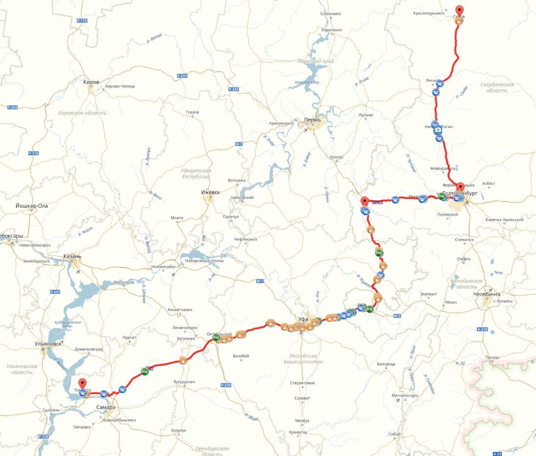 Маршрут екатеринбург красноуфимск