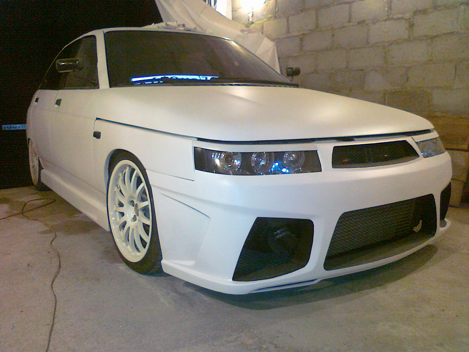 Green gloss => White antigloss — Lada 2112, 1,5 л, 2001 года | тюнинг |  DRIVE2