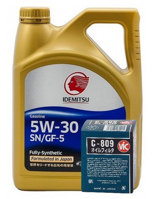 Замена масла IDEMITSU 5w30 + фильтр VIC-809 — Honda Civic Hatchback (7G ...