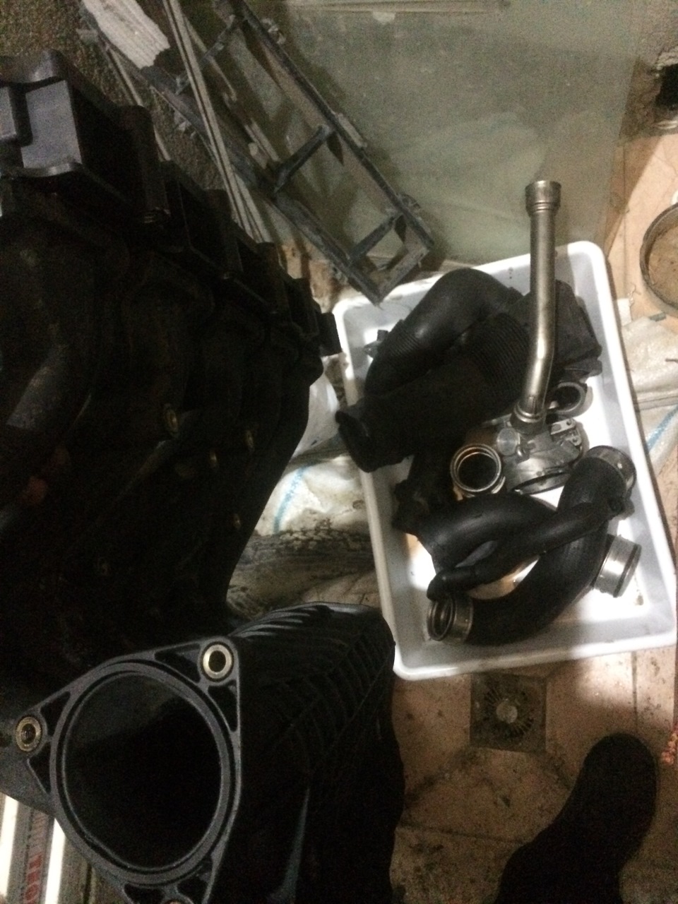 Даунпайп:промывка коллектора, интеркулера и так дале… — Mercedes-Benz E ...