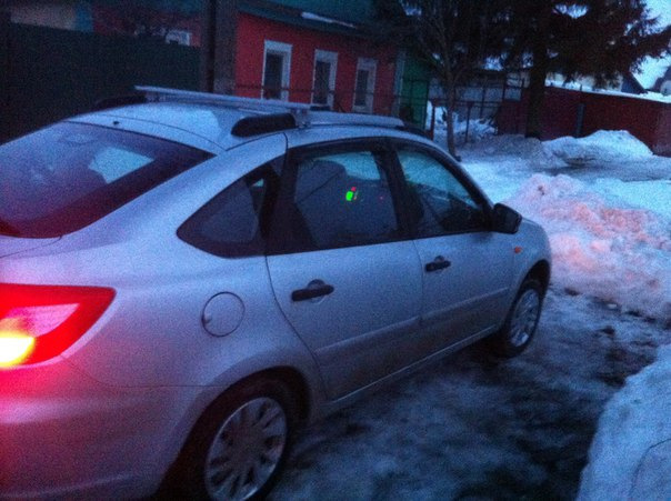 покупка/установка рейлингов — Lada Гранта Лифтбек (1G), 1,6 л, 2015 ...