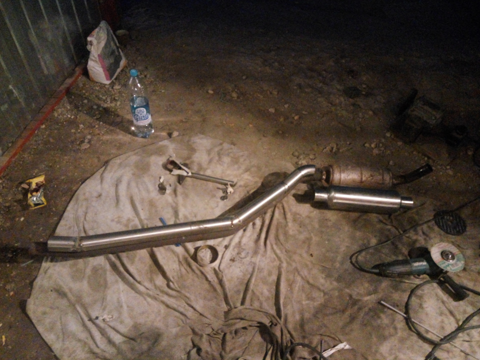 Самодельный выхлоп из нержавейки — Lada 2103, 1,5 л, 1978 года | тюнинг ...