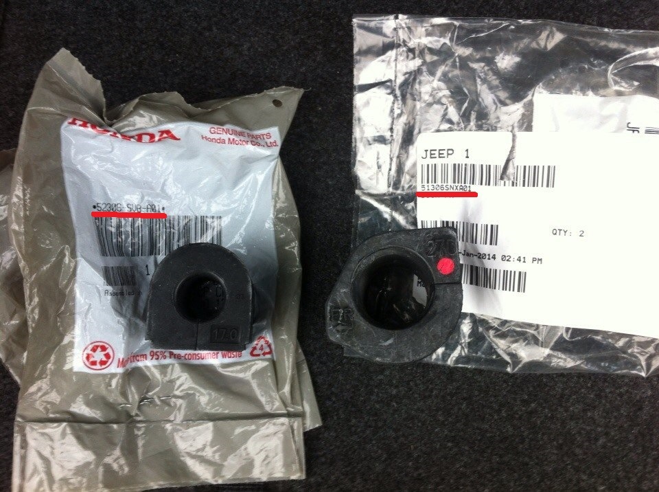 51306SNXA01 Bush, front stabilizer holder HONDA Запчасти на DRIVE2