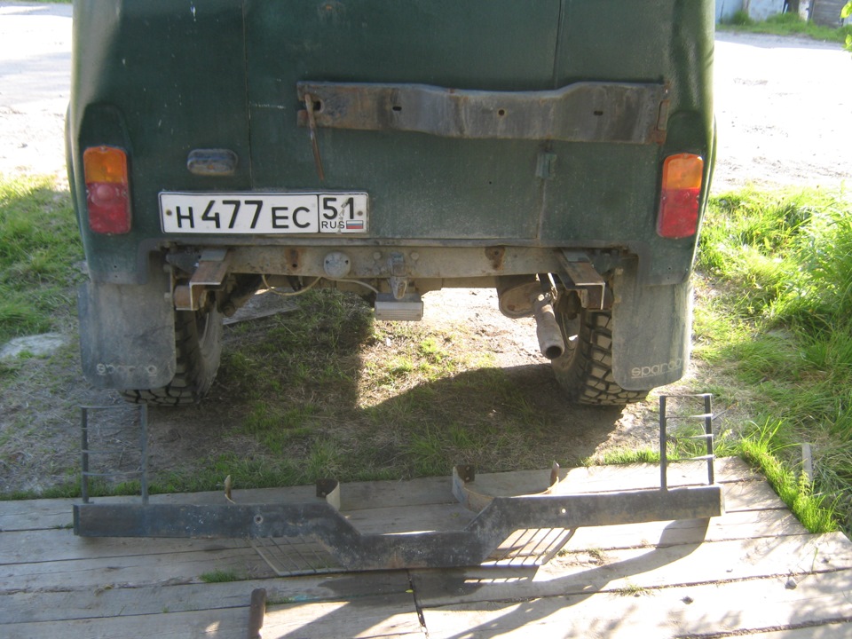 переделка заднего силового бампера — УАЗ 469, 2,5 л., 1975 года ...