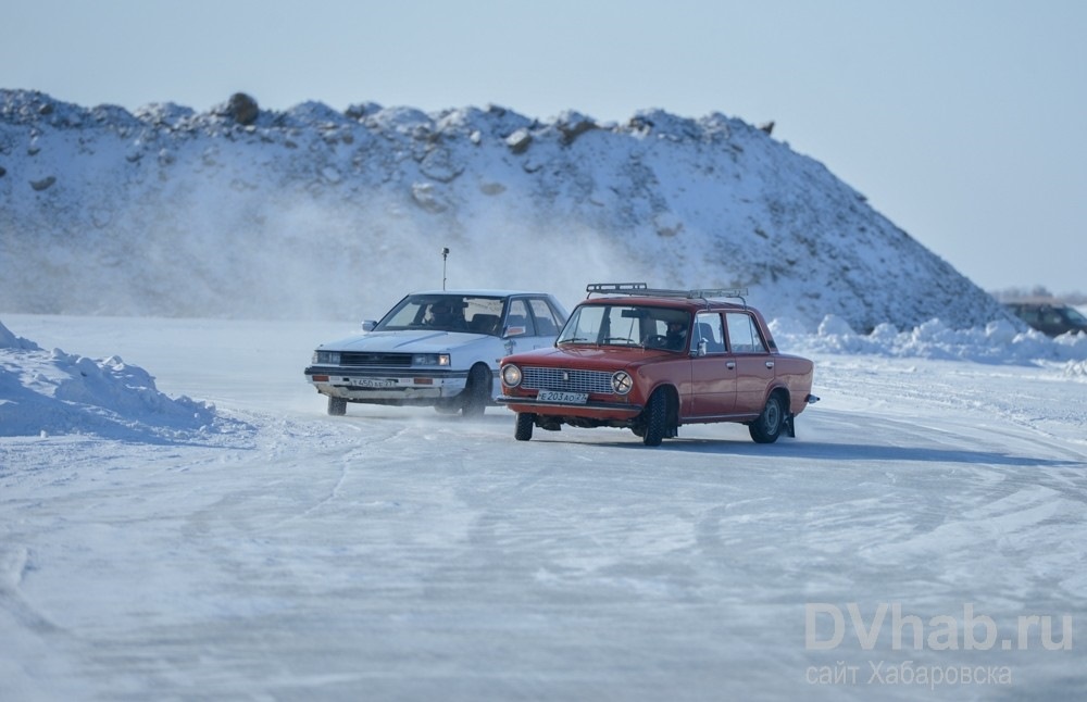 Парный дрифт на льду. Double Drift Хабаровск.