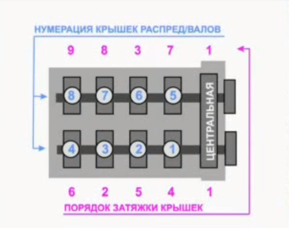 Схема затяжки распредвалов змз 406 инжектор