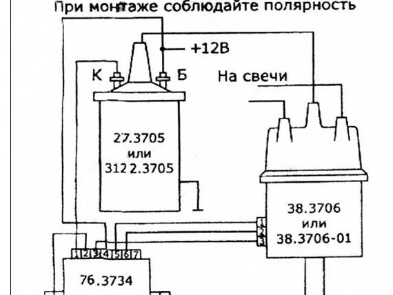 Система бесконтактного зажигания (дв. ЗМЗ-402; УМЗ-417, 4218) установочный комплект 