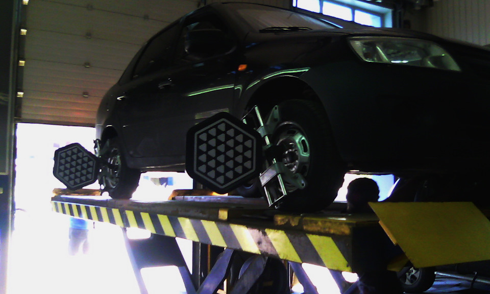 Первый раз съездил на развал/схождение — Lada Гранта (1G), 1,6 л, 2013 ...