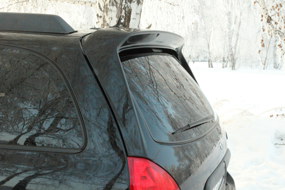 Спойлер и Рейлинги — Lada Калина Универсал (1G), 1,4 л, 2010 года ...