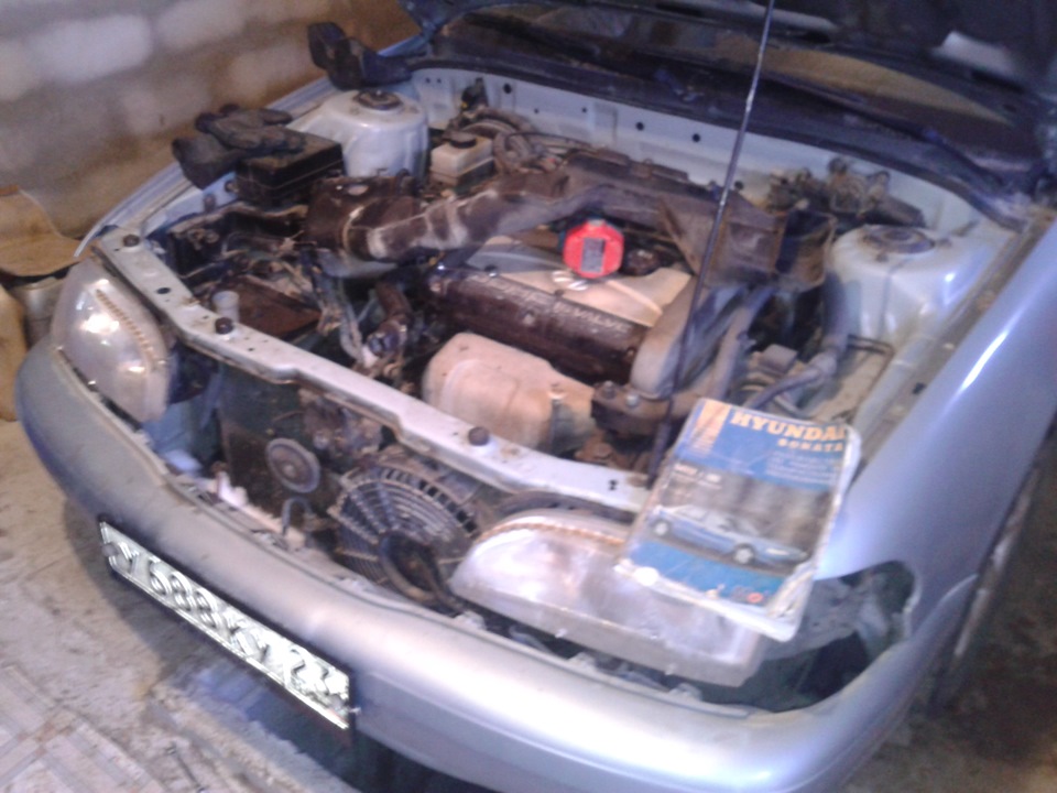 Новый радиатор — Hyundai Sonata II (Y-2), 2 л, 1995 года | своими ...
