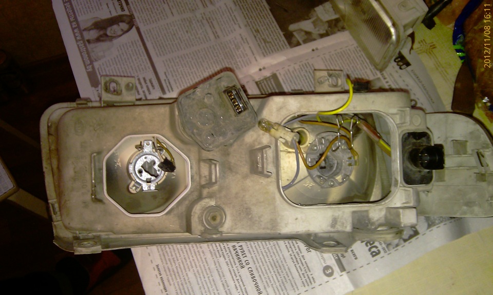 Реставрация фары — Volkswagen Passat Variant (B4), 2 л, 1994 года ...