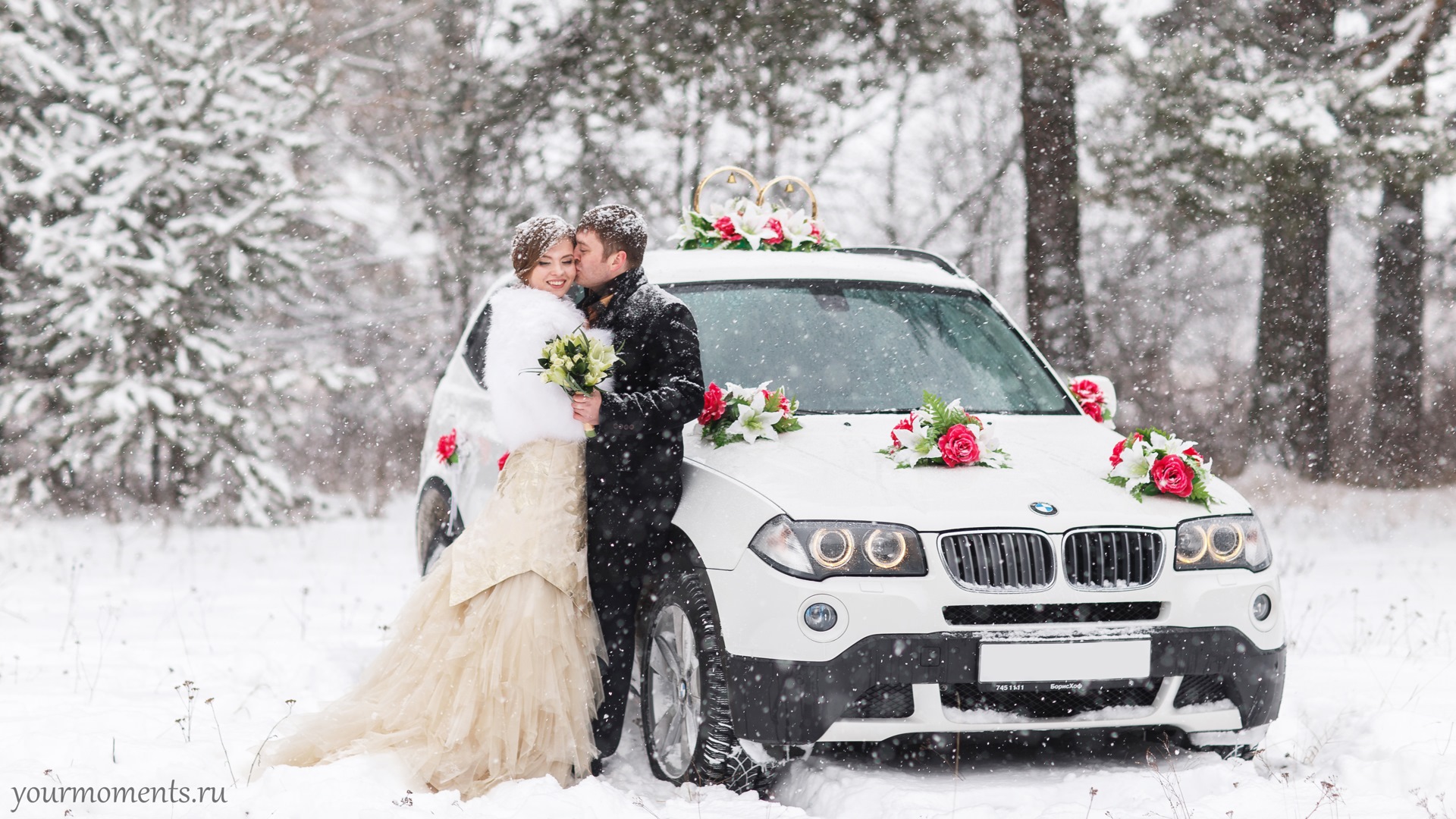 Свадебная BMW x3 белая