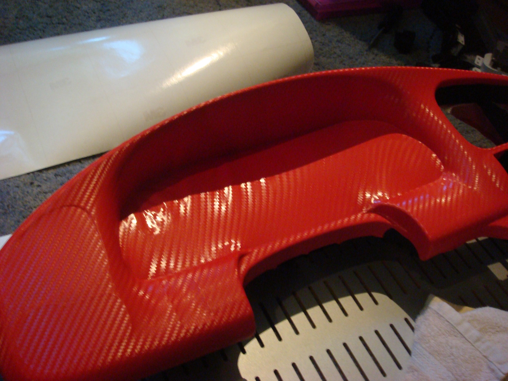 Обтяжка панели 3-D карбоном (часть3) — KIA Spectra, 1,6 л, 2008 года ...