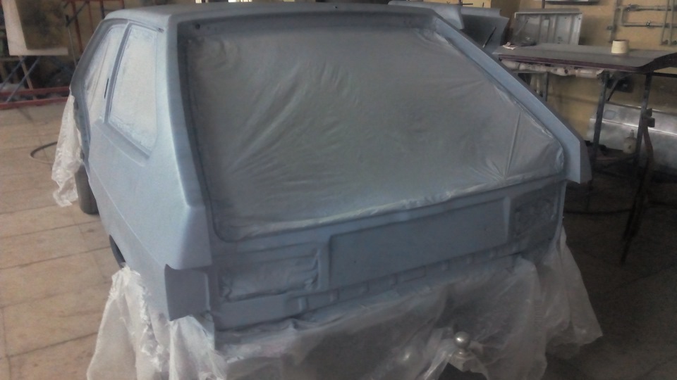 покраска машины в цвет (реклама) — Lada 2108, 1,5 л, 1996 года ...