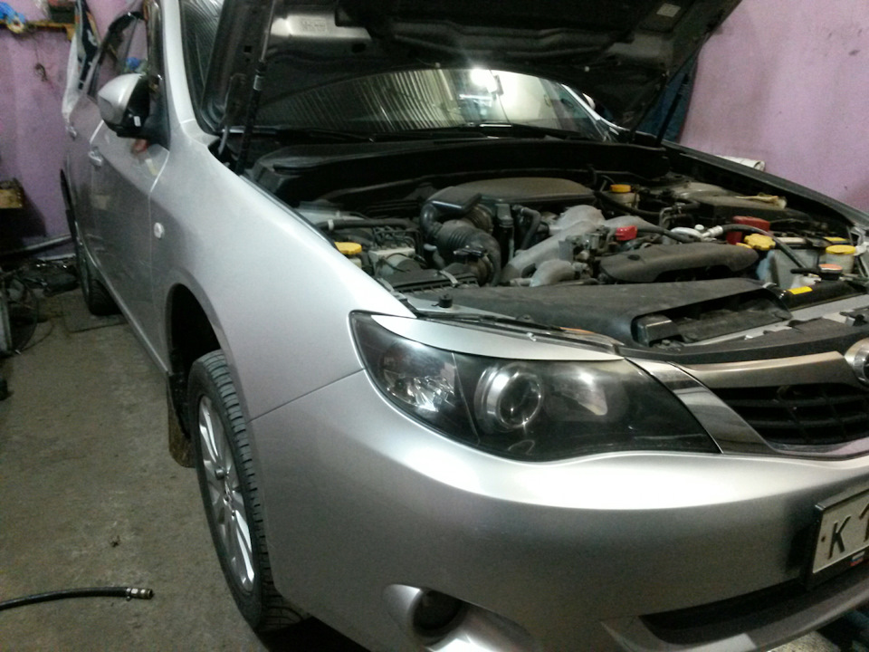 Замена сальника рейки Субару Импреза, замена помпы Мазда 626 и тд)))или ...