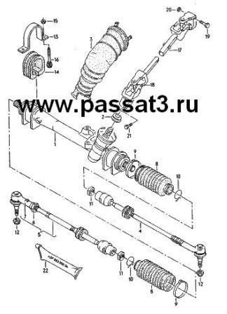 Как снять рулевую рейку пассат б5