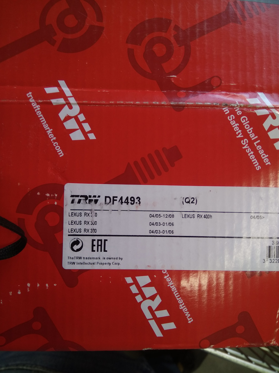 DF4493 Тормозной диск для LEXUS, TOYOTA TRW | Запчасти на DRIVE2