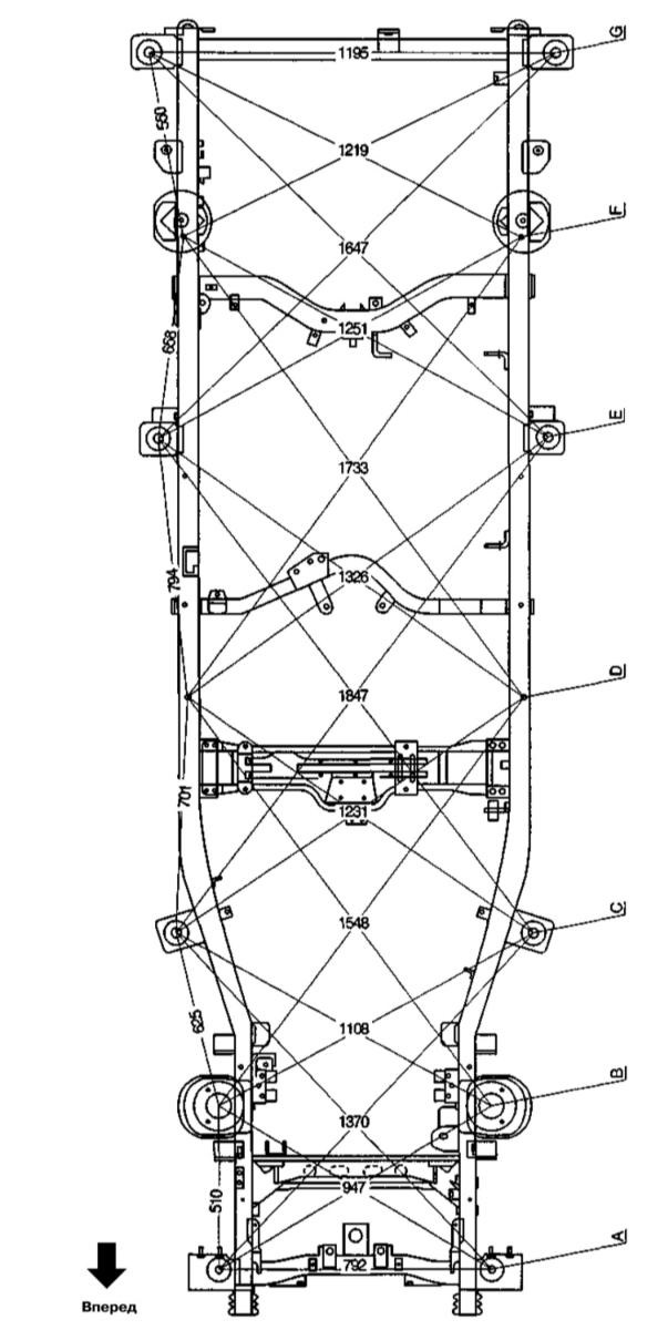 Чертеж рамы kia sportage 1