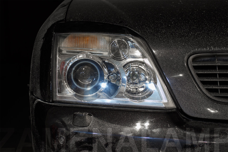 OPEL VECTRA C замена штатных линз на биксеноновые 3.0 дюйма ...